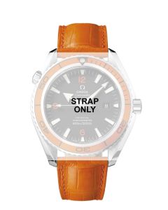Omega Seamaster Planet Ocean  45.5mm Genuine Alligator Orange Original Watch Strap OM9800014