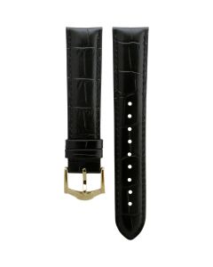 Rotary 20mm/18mm Leather Black Original Watch Strap SGS90163
