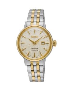 Seiko Presage Cocktail ‘White Lady’ Diamond Twist Ladies Bracelet Watch SRE010J1