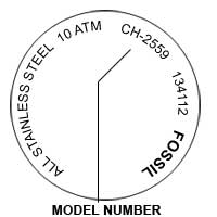 fossil strap model number