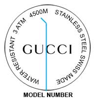 Gucci watch strap model number