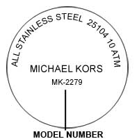 michael kors strap model number