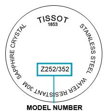 TISSOT strap model number