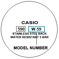 Casio watch straps model number