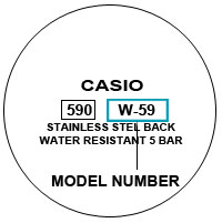 casio strap model number