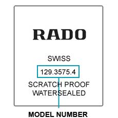 RADO watch strap model number